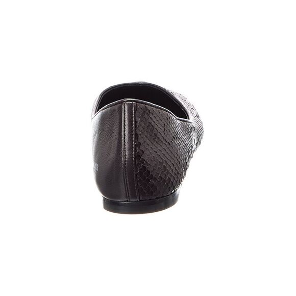 Jacquemus Panelled Python-Embossed Leather Flat, Brown - Picture 3 of 5